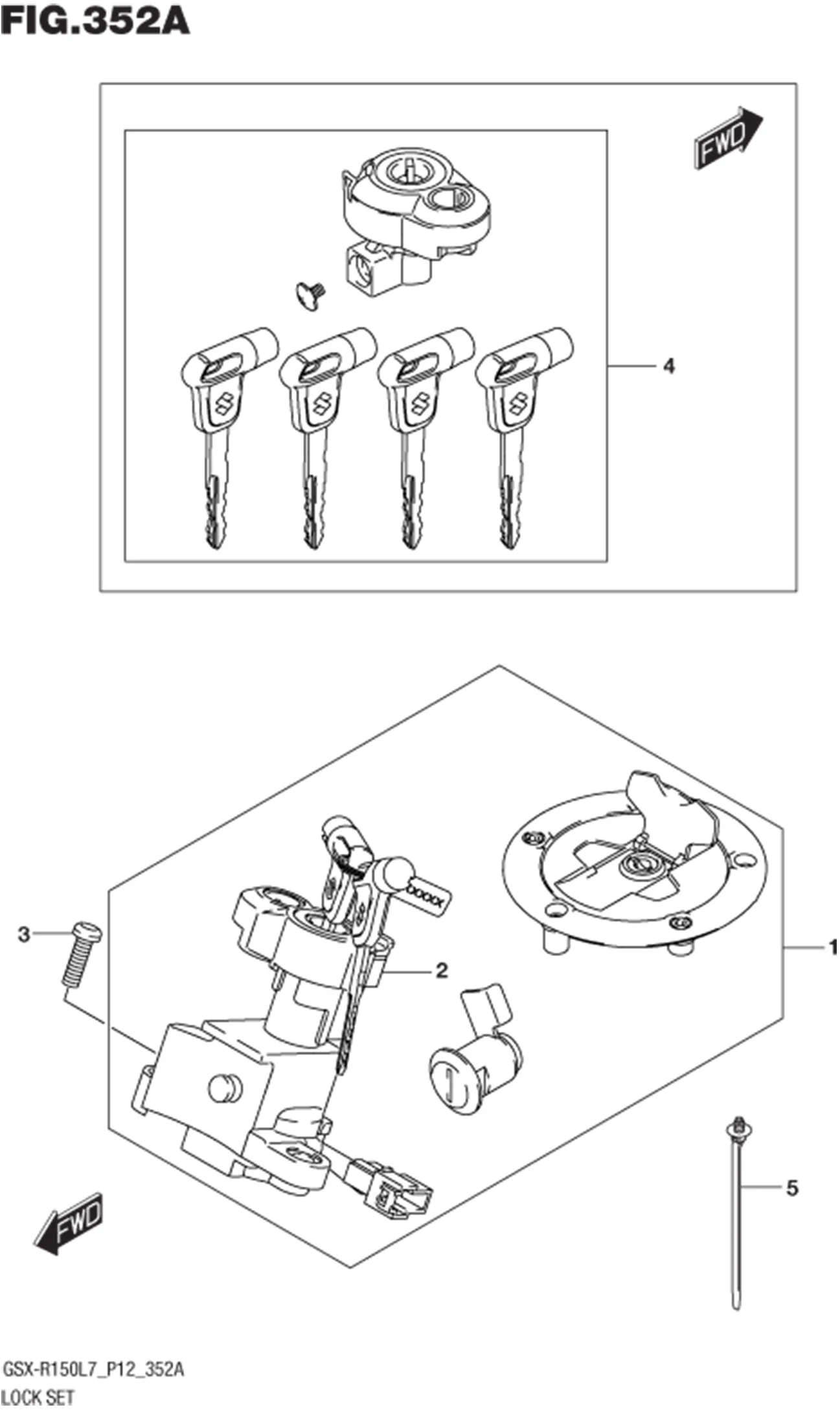 FIG.352A (1-C-15) LOCK SET