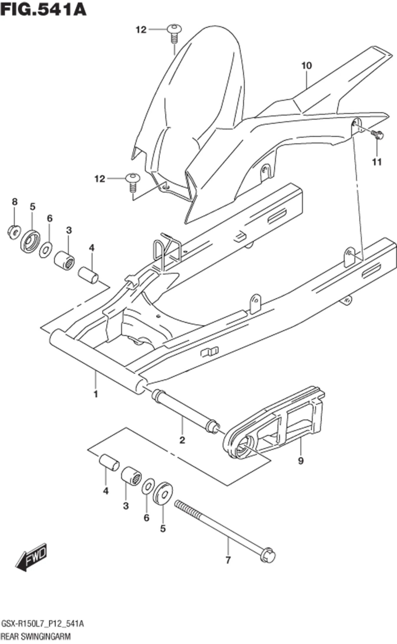 FIG.541A (1-E-13) REAR SWINGINGARM