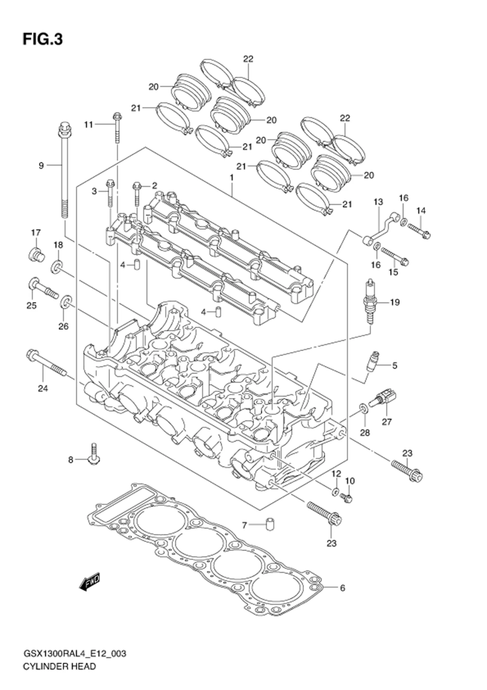 FIG.3 CYLINDER HEAD