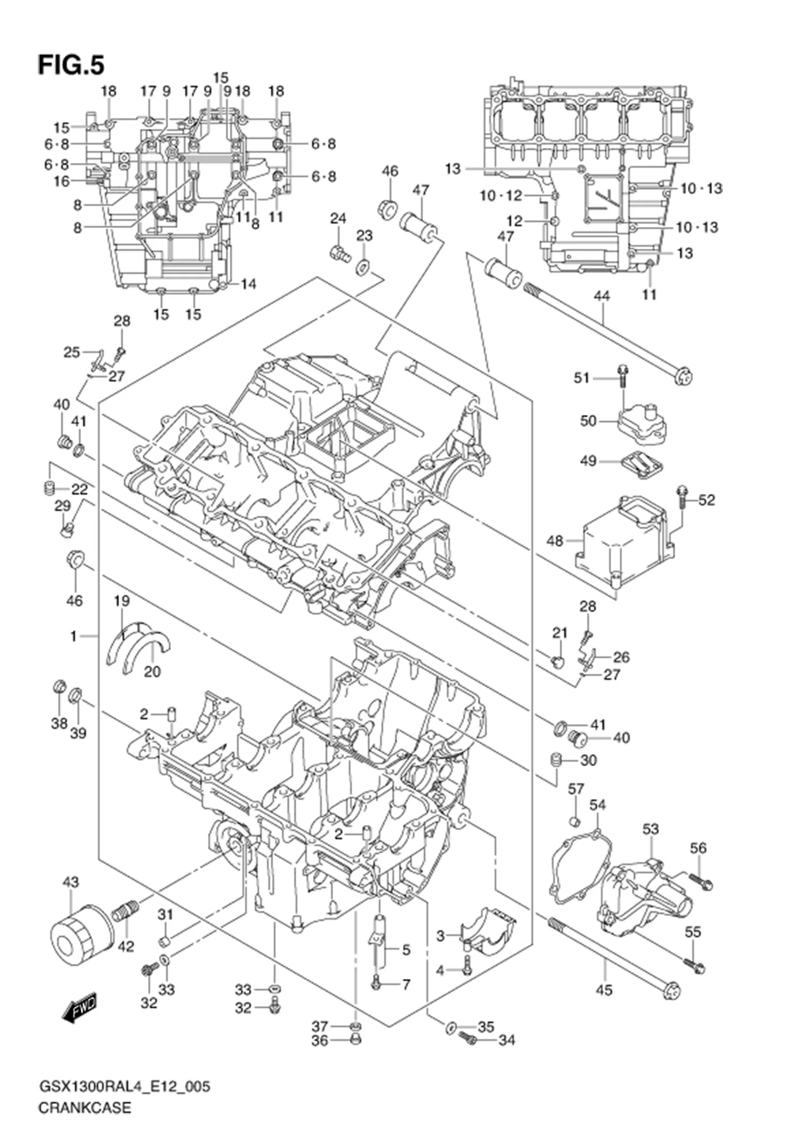 FIG.5 CRANKCASE