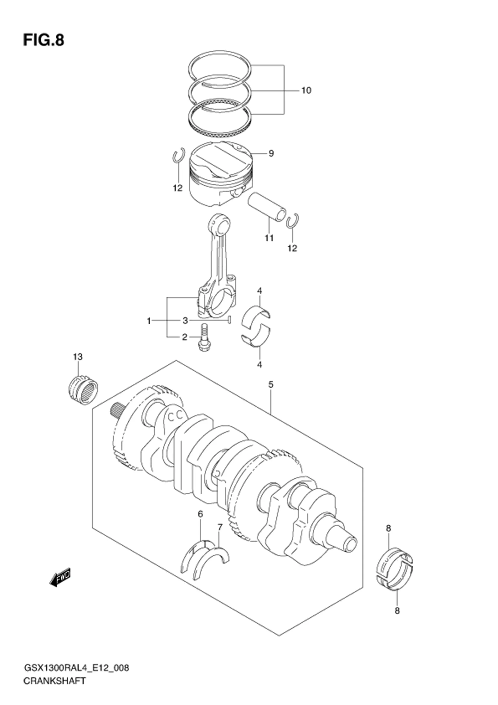 FIG.8 CRANKSHAFT
