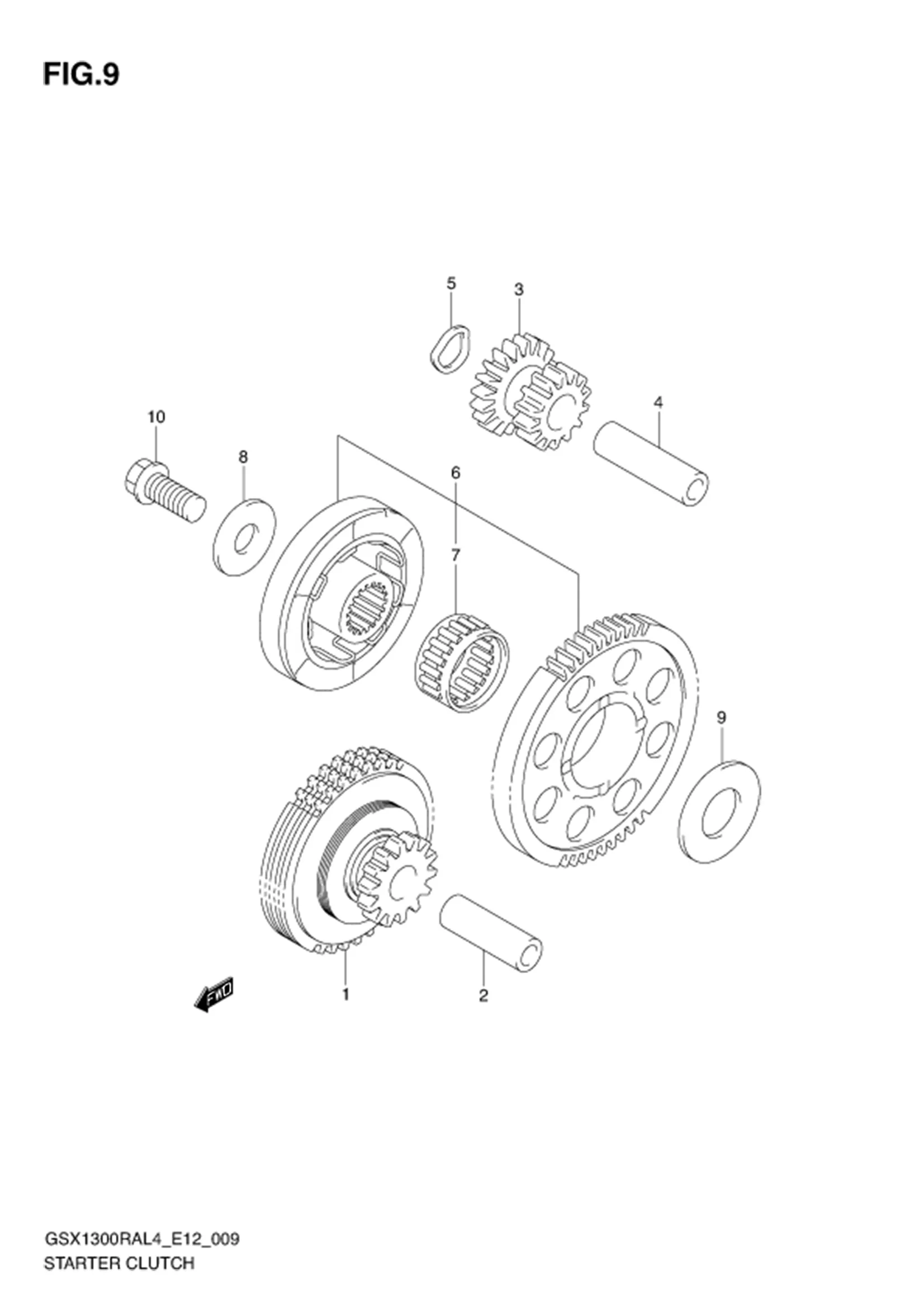 FIG.9 STARTER CLUTCH