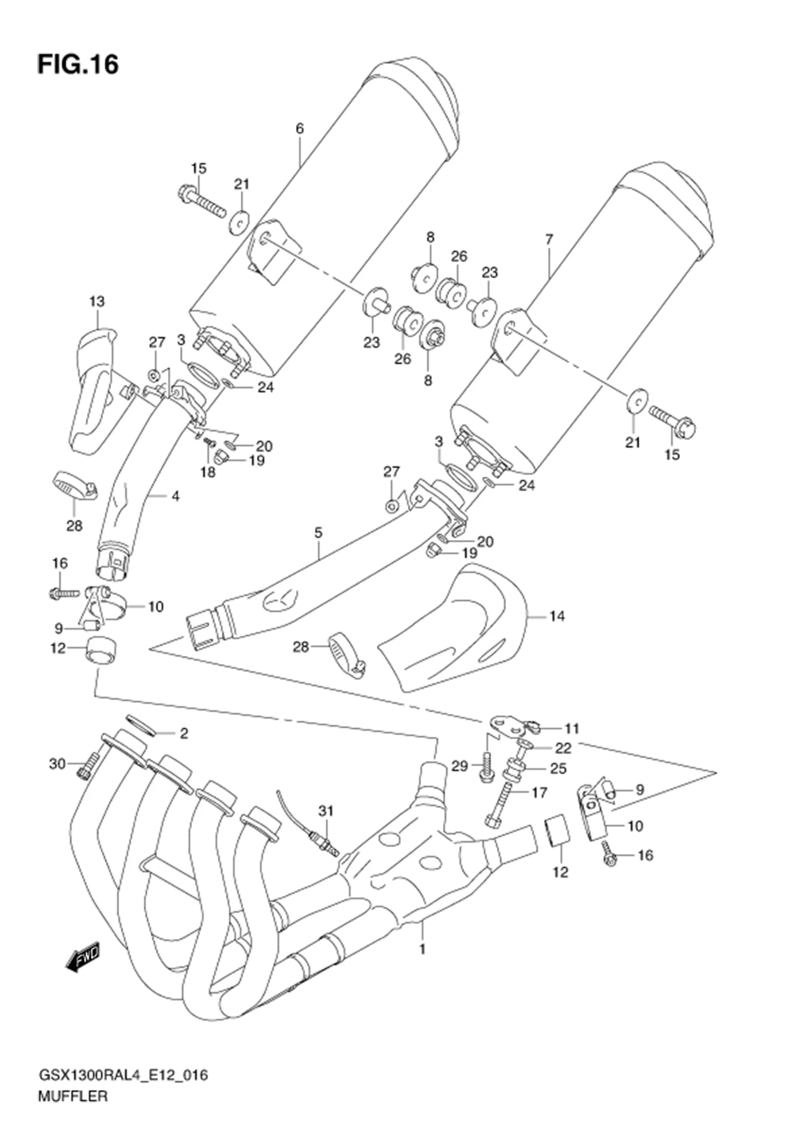 FIG.16 MUFFLER