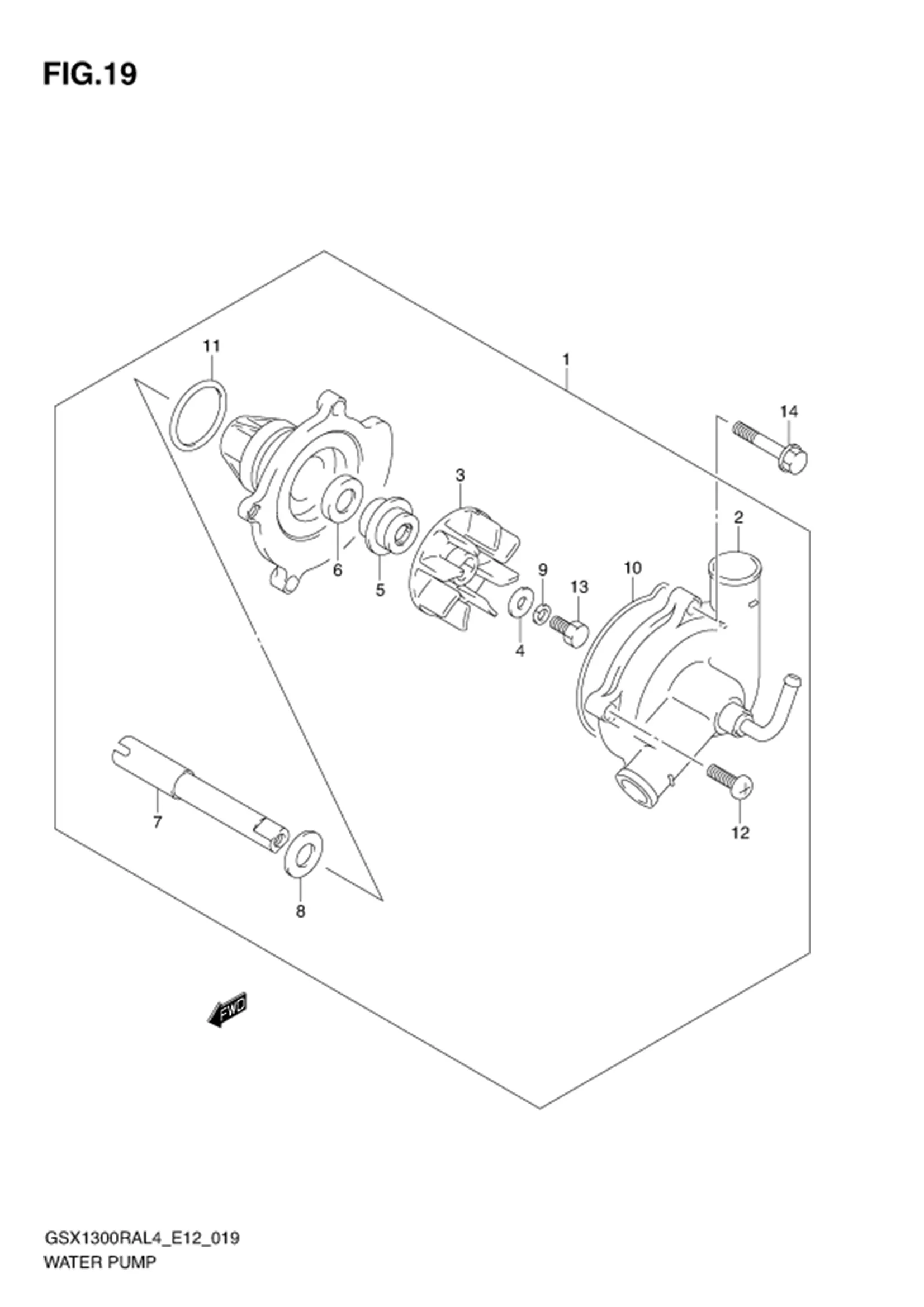FIG.19 WATER PUMP