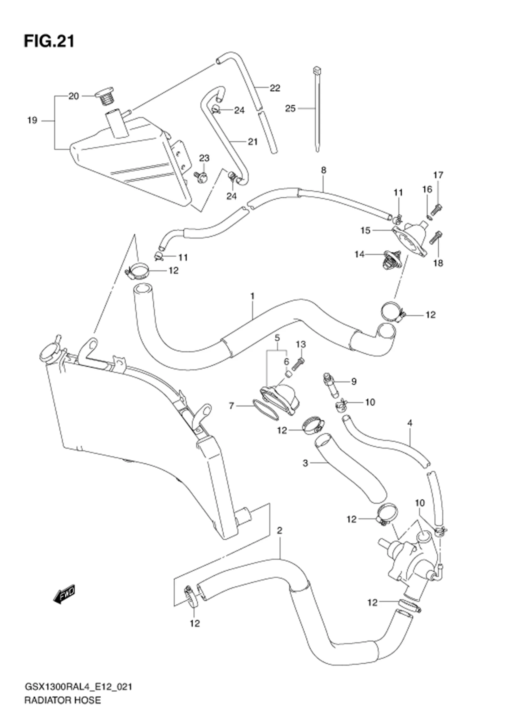 FIG.21 RADIATOR HOSE