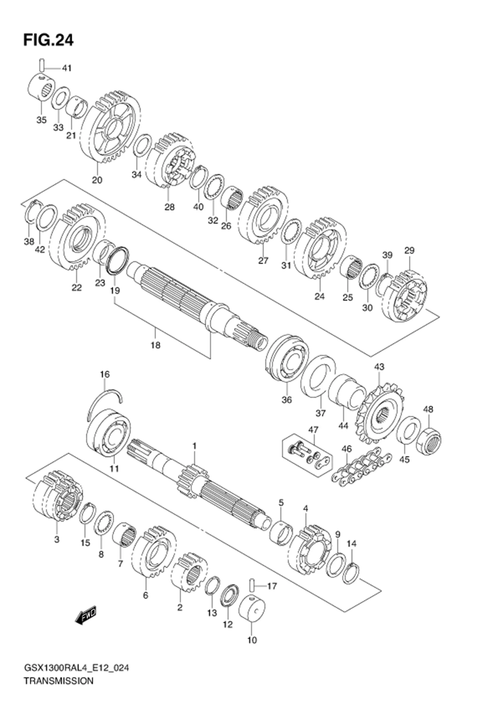 FIG.24 TRANSMISSION