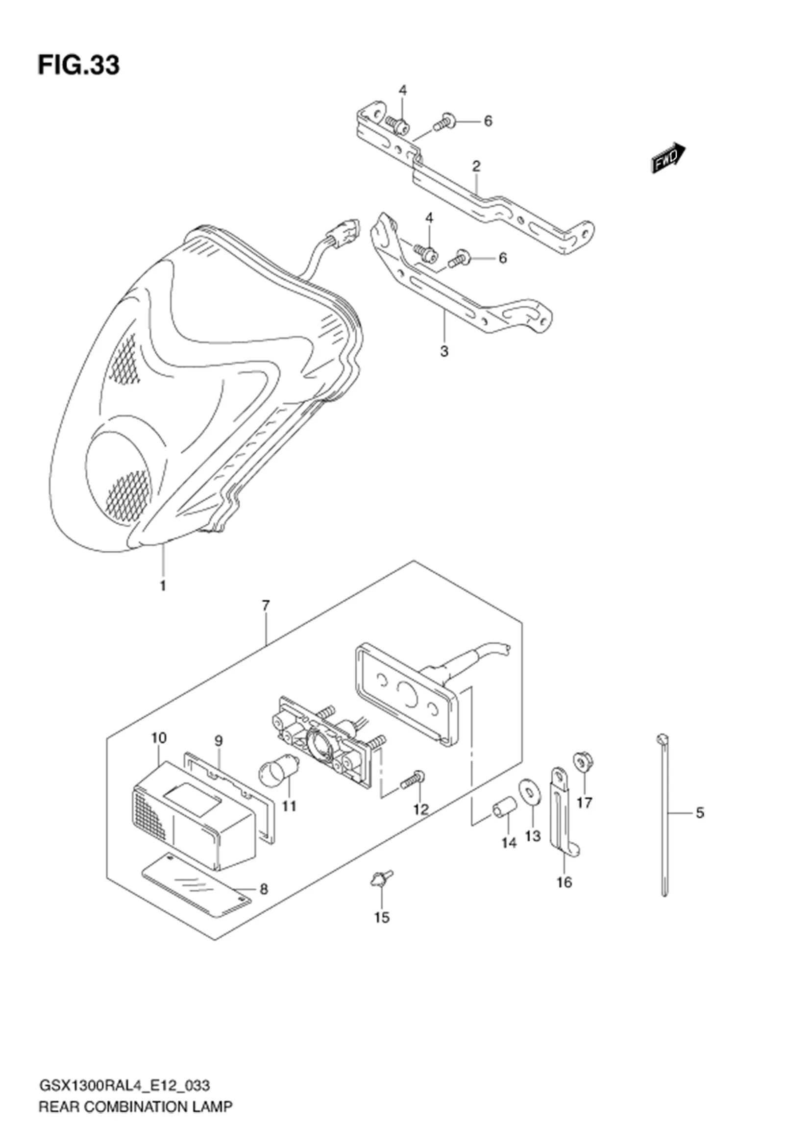 FIG.33 REAR COMBINATION LAMP