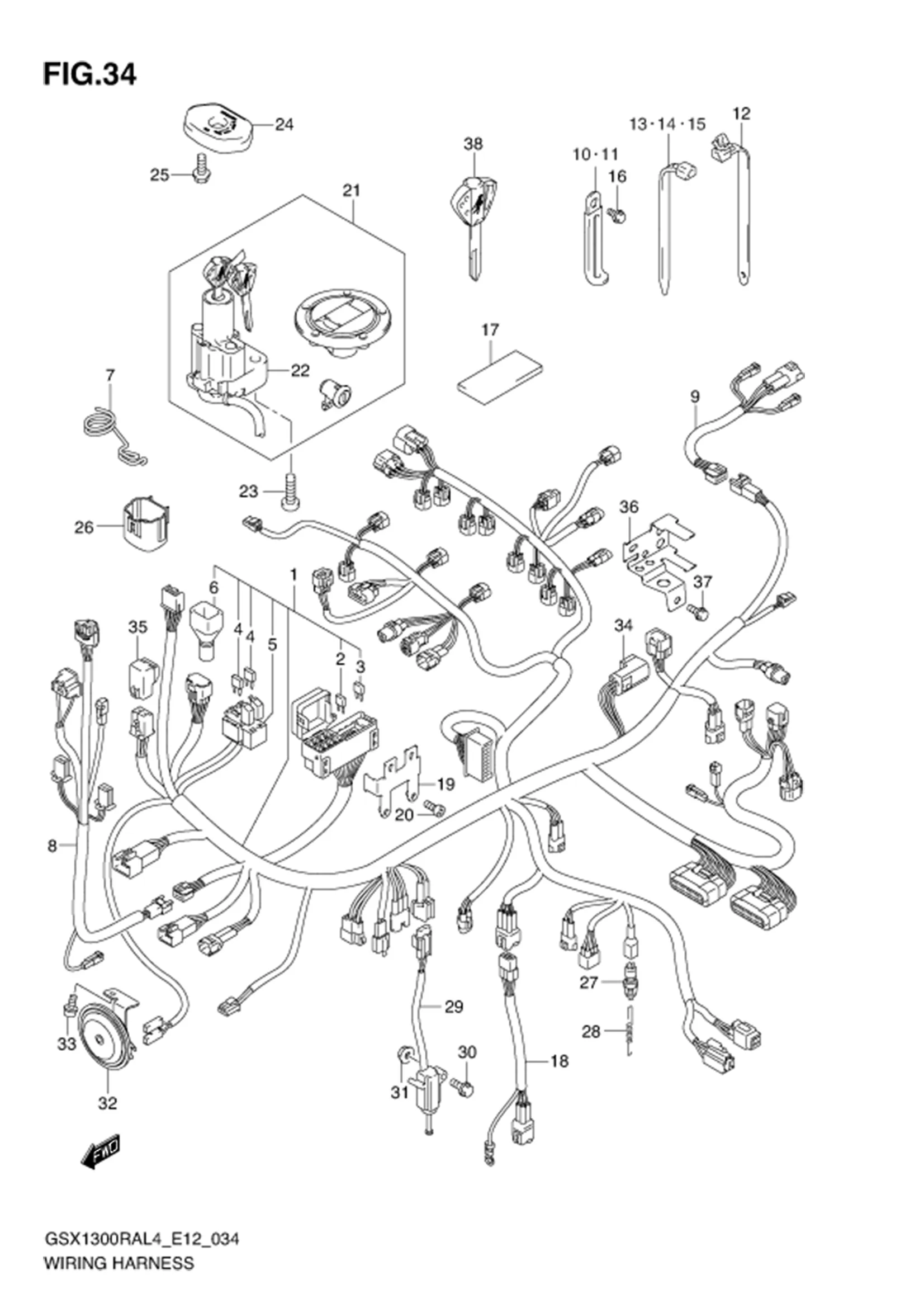 FIG.34 WIRING HARNESS