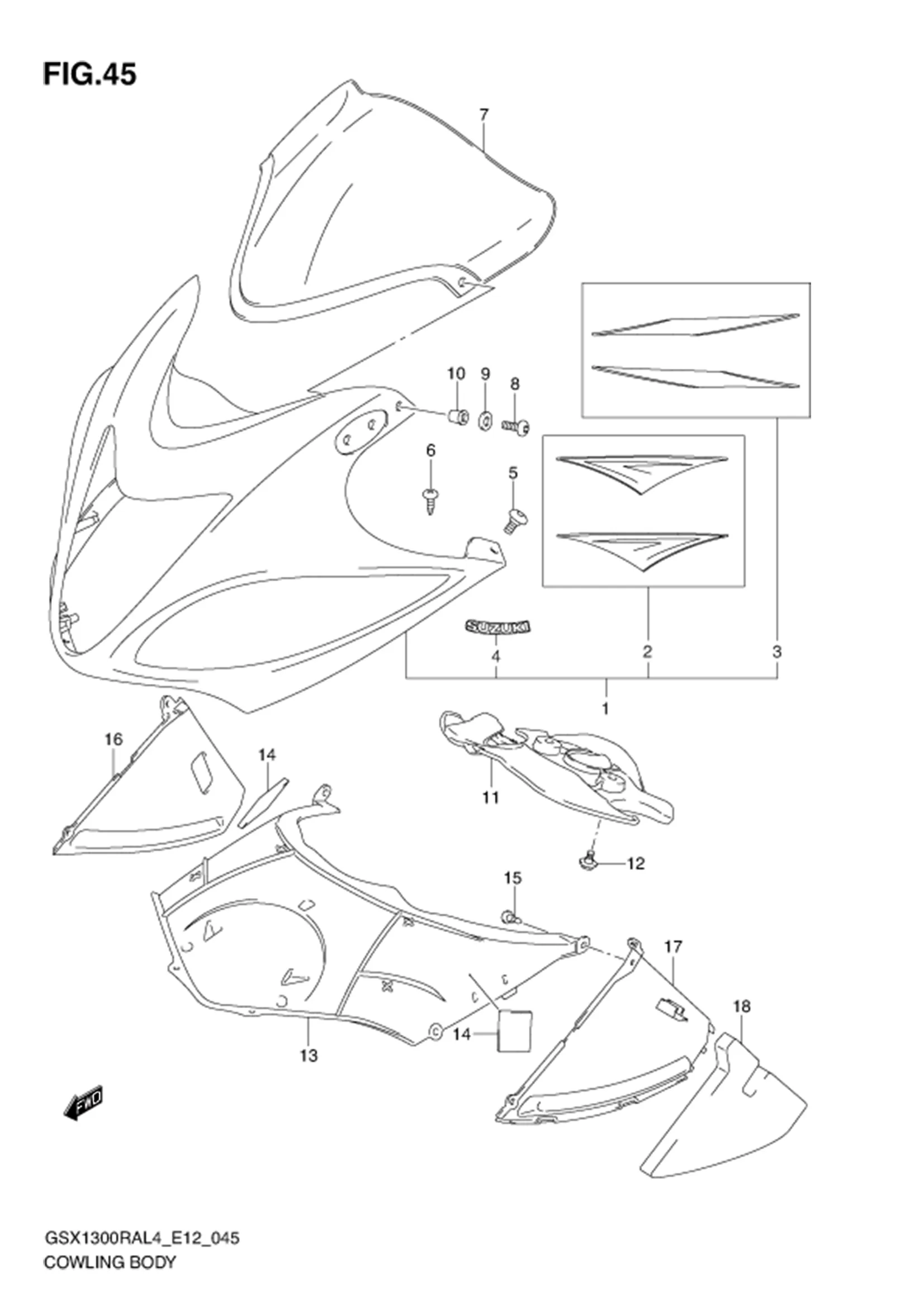 FIG.45 COWLING BODY