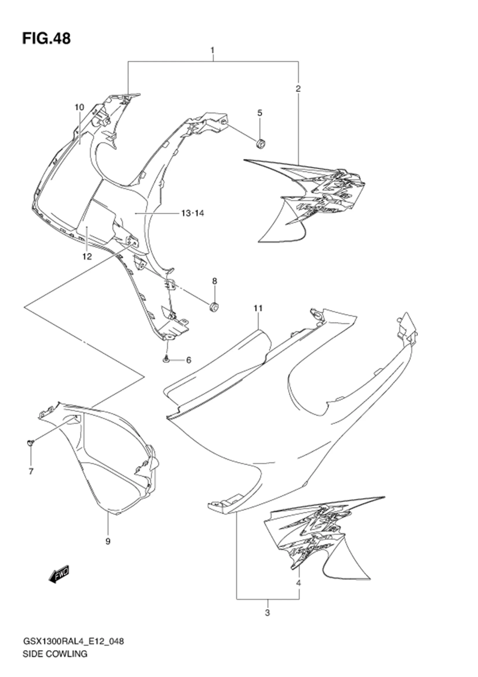 FIG.48 SIDE COWLING