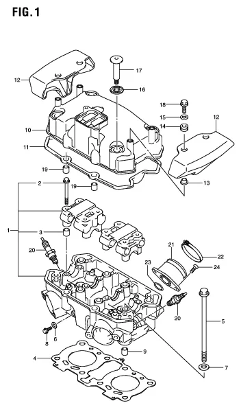 FIG. 1  CYLINDER HEAD