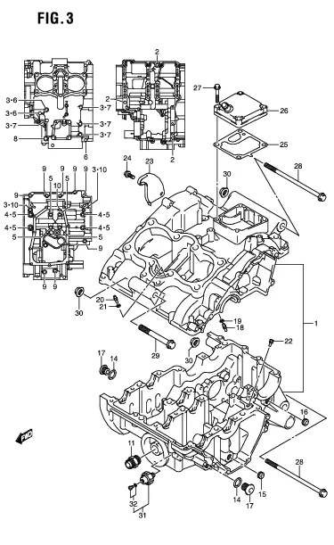 FIG. 3 CRANKCASE
