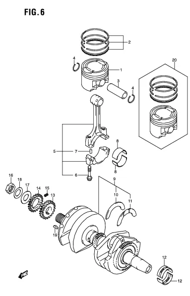 FIG. 6 CRANKSHAFT