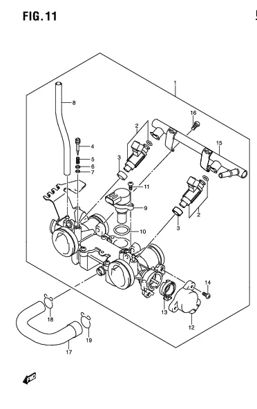 FIG. 11 THROTTLE BODY