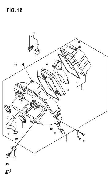 FIG. 12 AIR CLEANER