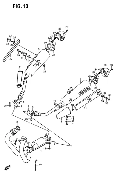 FIG. 13 MUFFLER