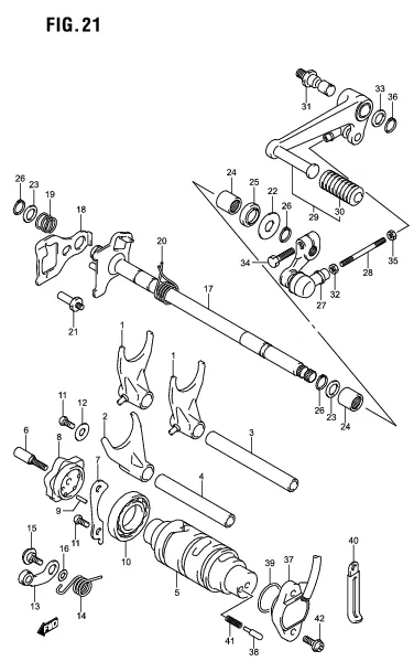 FIG. 21 GEAR SHIFTING