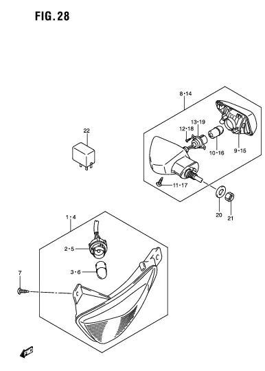 FIG. 28 TURNSIGNAL LAMP