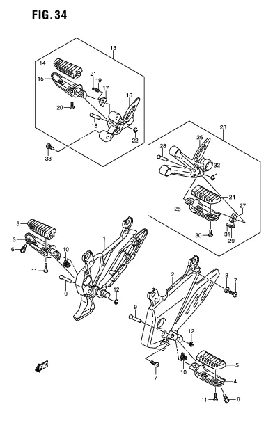 FIG. 34 FOOTREST