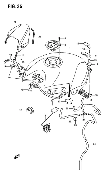 FIG. 35 FUEL TANK