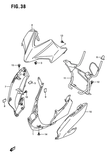 FIG. 38 HEAD LAMP HOUSING