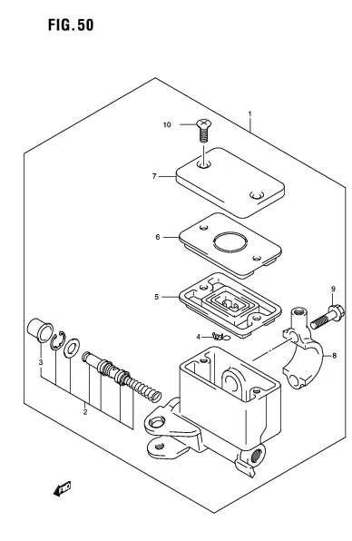 FIG. 50 FRONT MASTER CYLINDER
