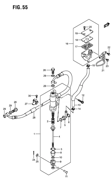 FIG. 55 REAR MASTER CYLINDER