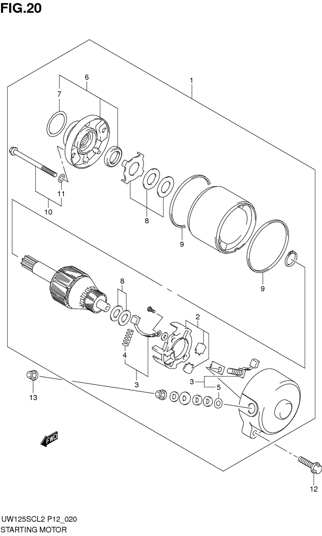 FIG.20 STARTING MOTOR