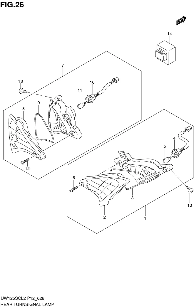 FIG.26 REAR TURNSIGNAL LAMP