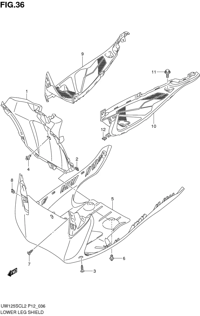 FIG.36 LOWER LEG SHIELD