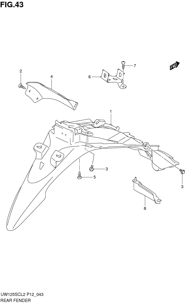 FIG.43 REAR FENDER