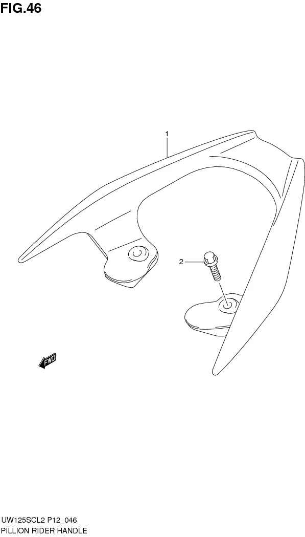 FIG.46 HANDLE, PILLION RIDER