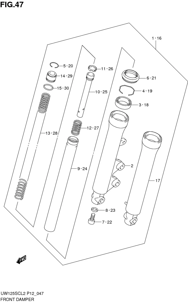 FIG.47 FRONT DAMPER