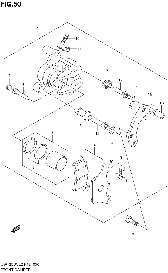 FIG.50 FRONT CALIPER