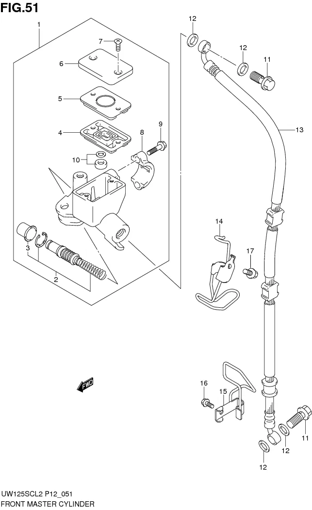 FIG.51 FRONT MASTER CYLINDER