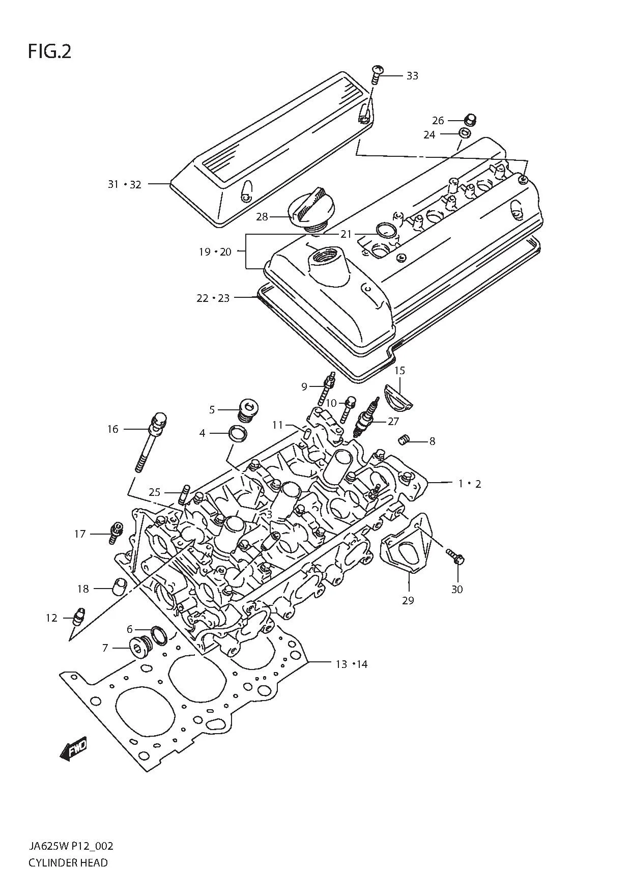 FIG.2 CYLINDER HEAD