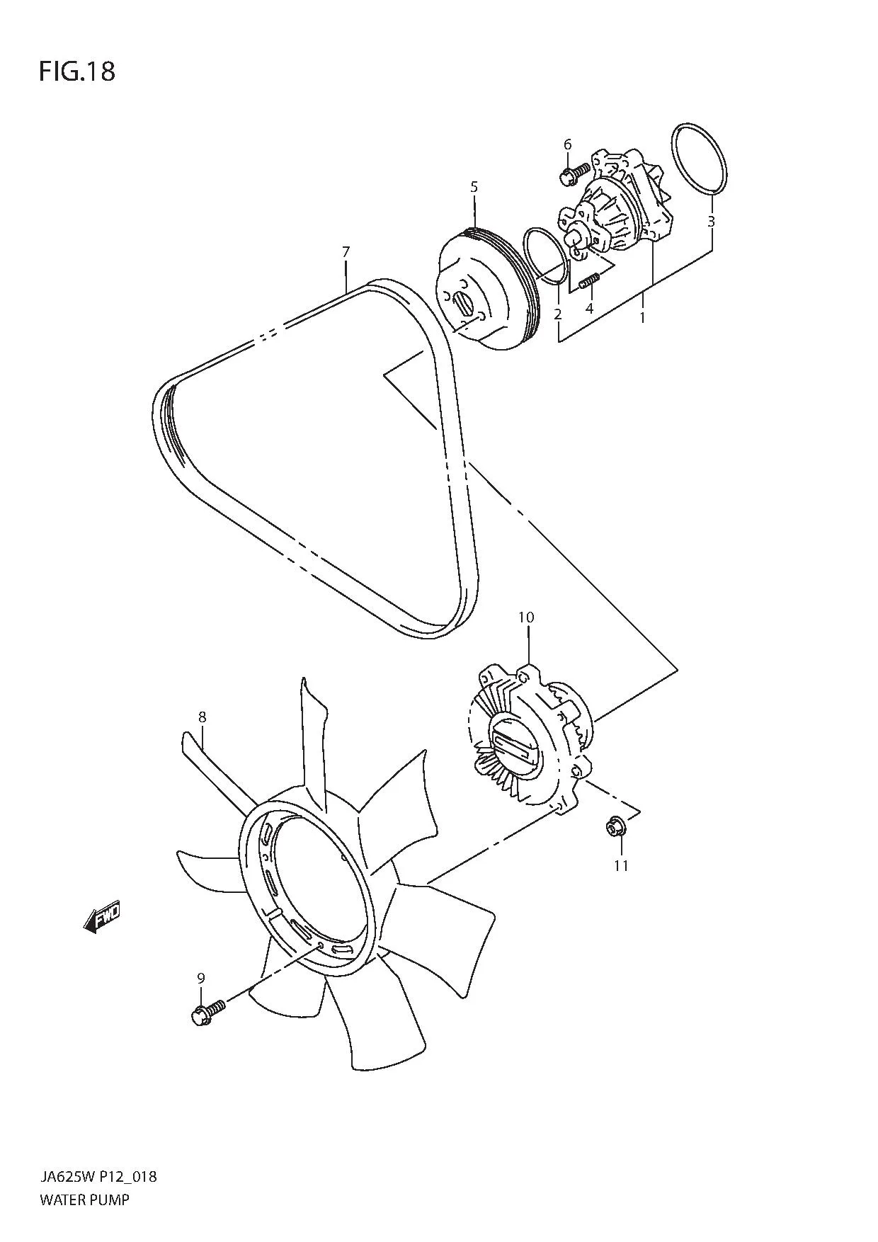 FIG.18 WATER PUMP