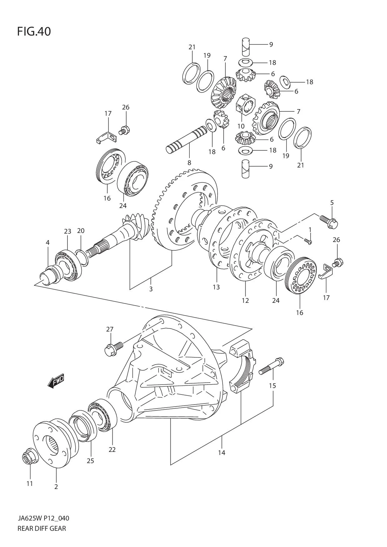 FIG.40 REAR DIFF GEAR