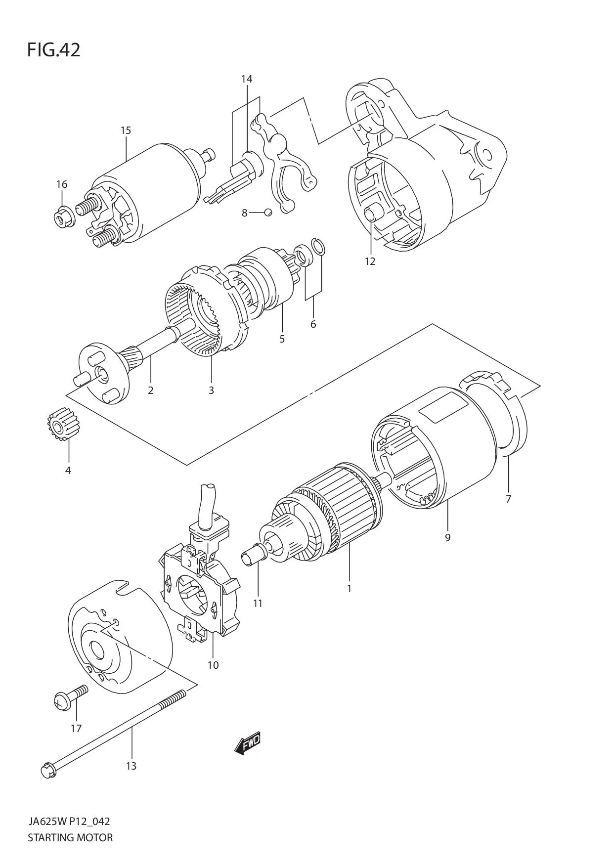 FIG.42 STARTING MOTOR