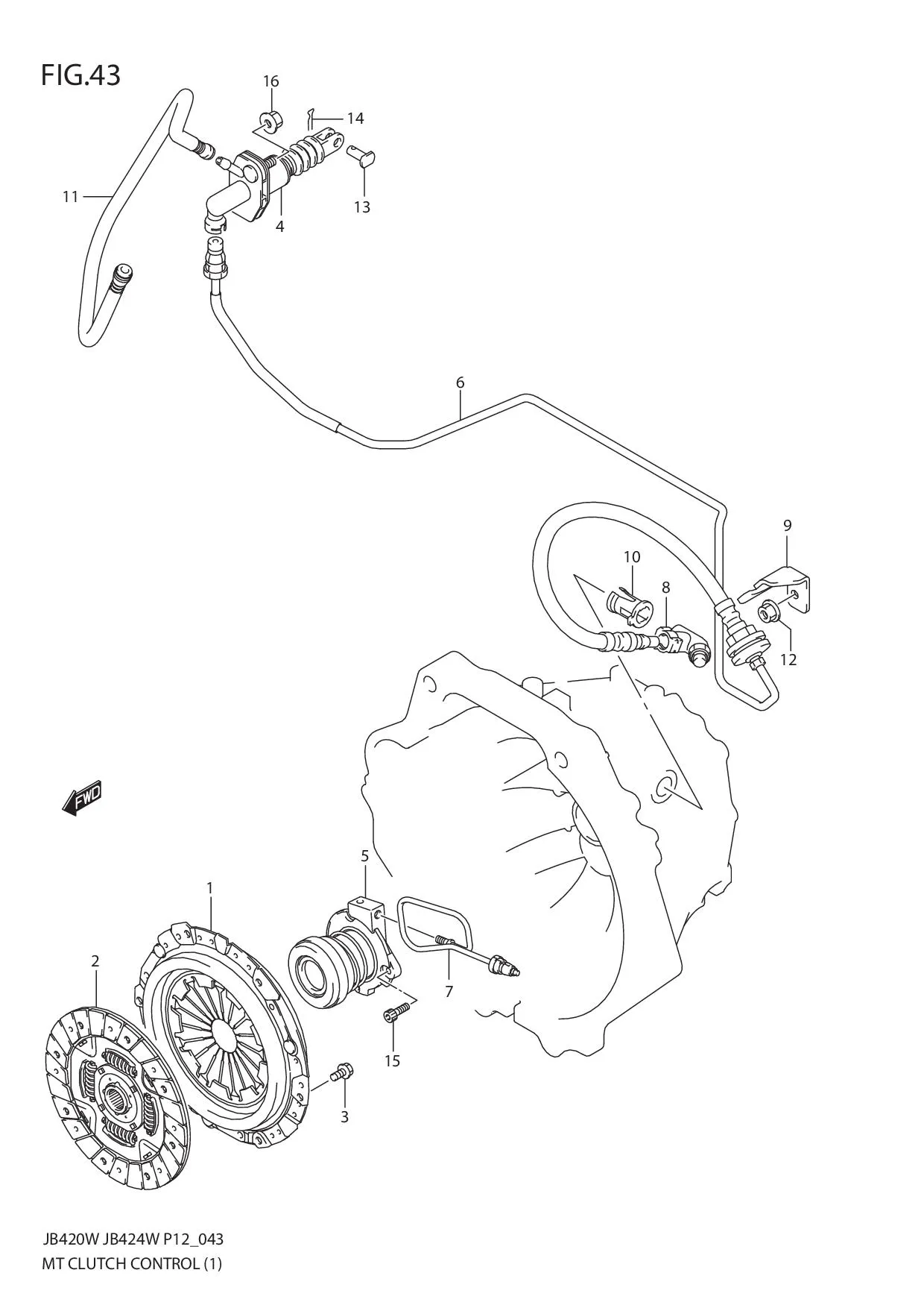 FIG.43 MT CLUTCH CONTROL (JB420W)