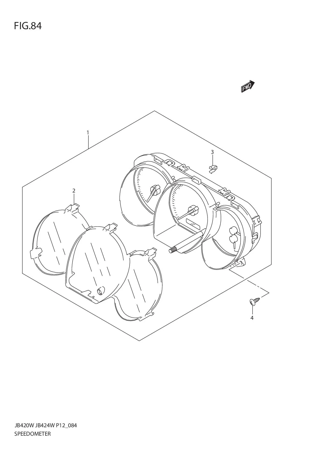 FIG.84 SPEEDOMETER (JB420W)