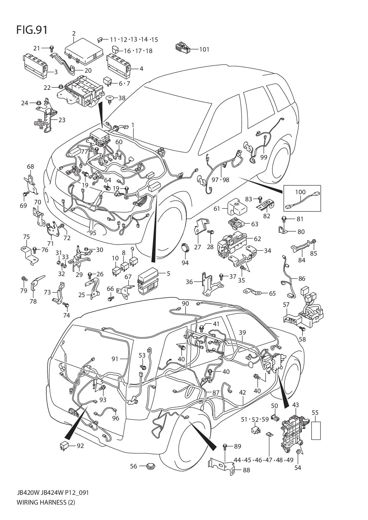 FIG.91 WIRING HARNESS (JB424W)