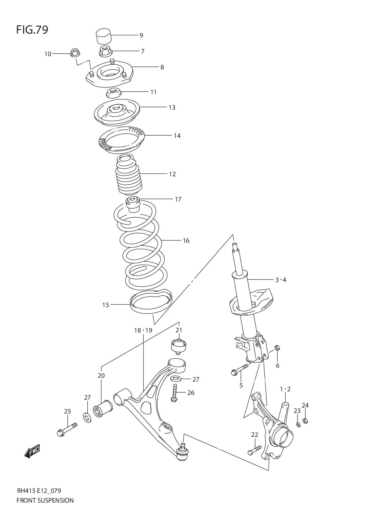 FIG.79 FRONT SUSPENSION