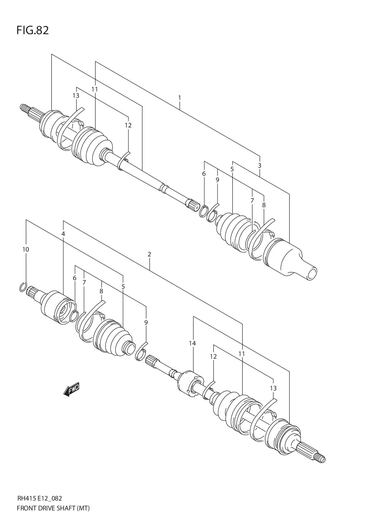 FIG.82 DRIVER SHAFT (MT)