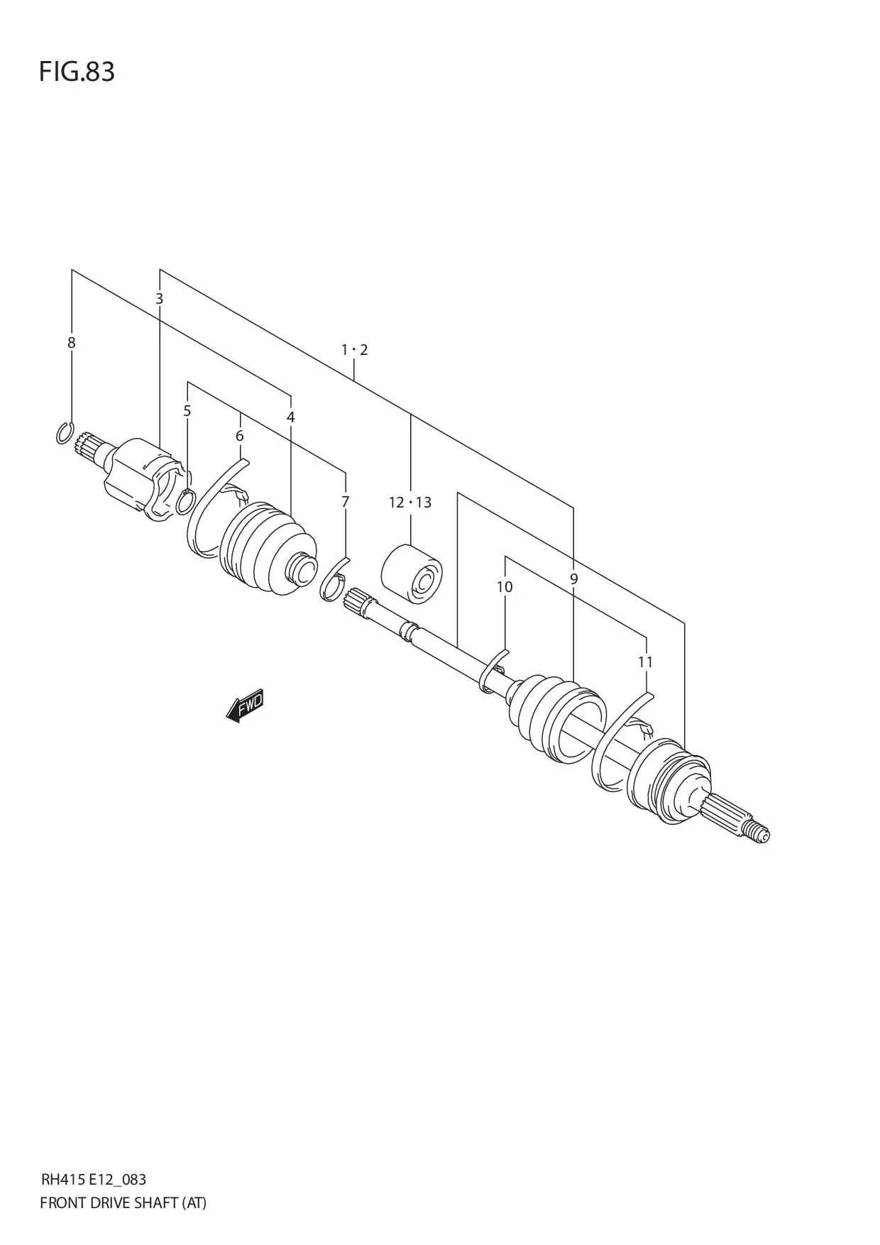 FIG.83 DRIVER SHAFT (AT)