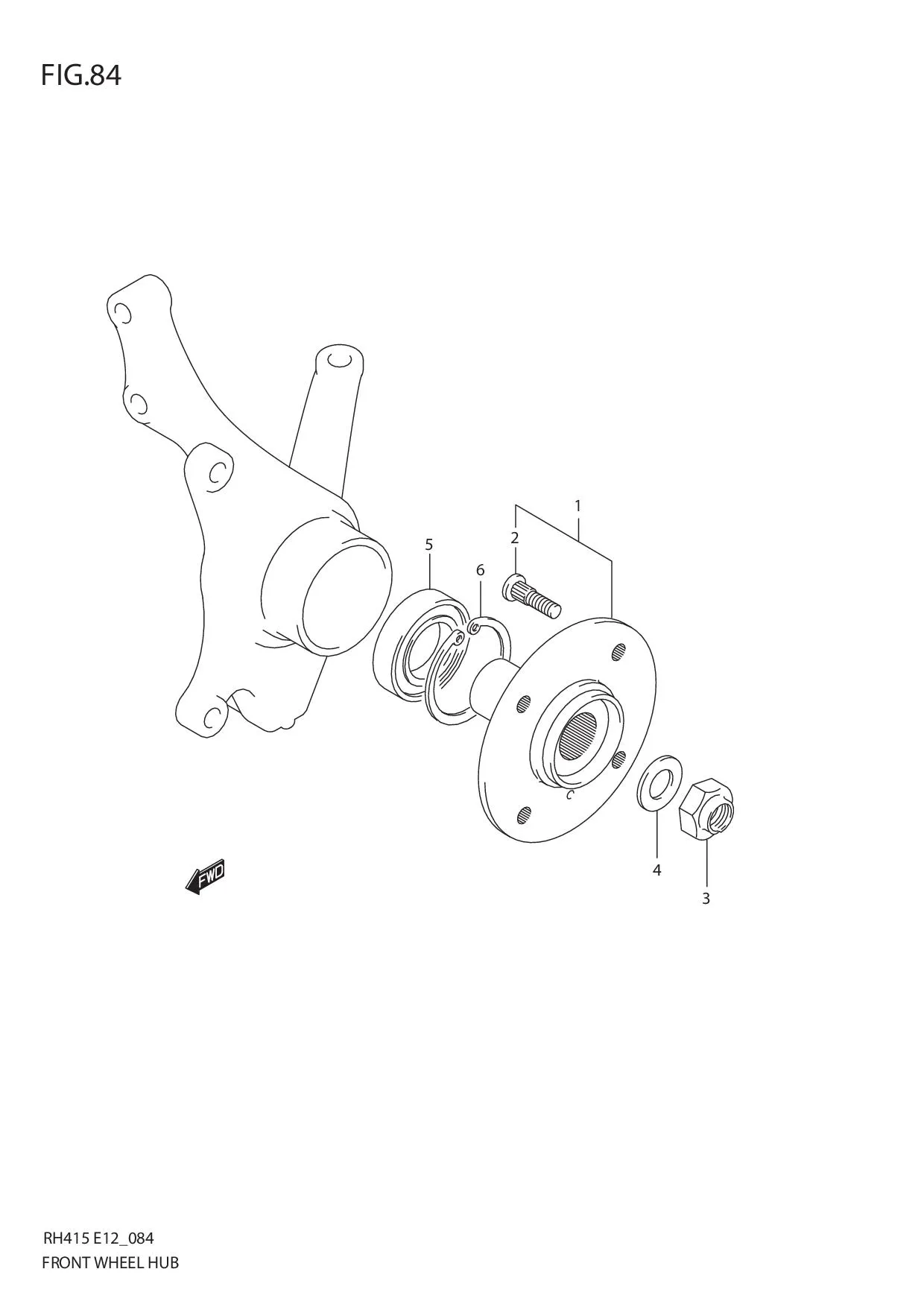FIG.84 FRONT WHEEL HUB