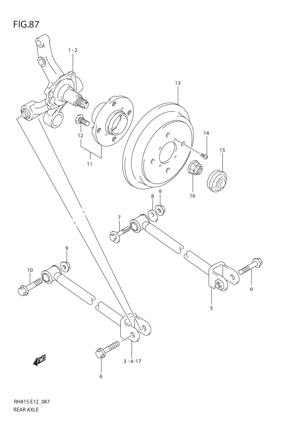 FIG.87 REAR AXLE