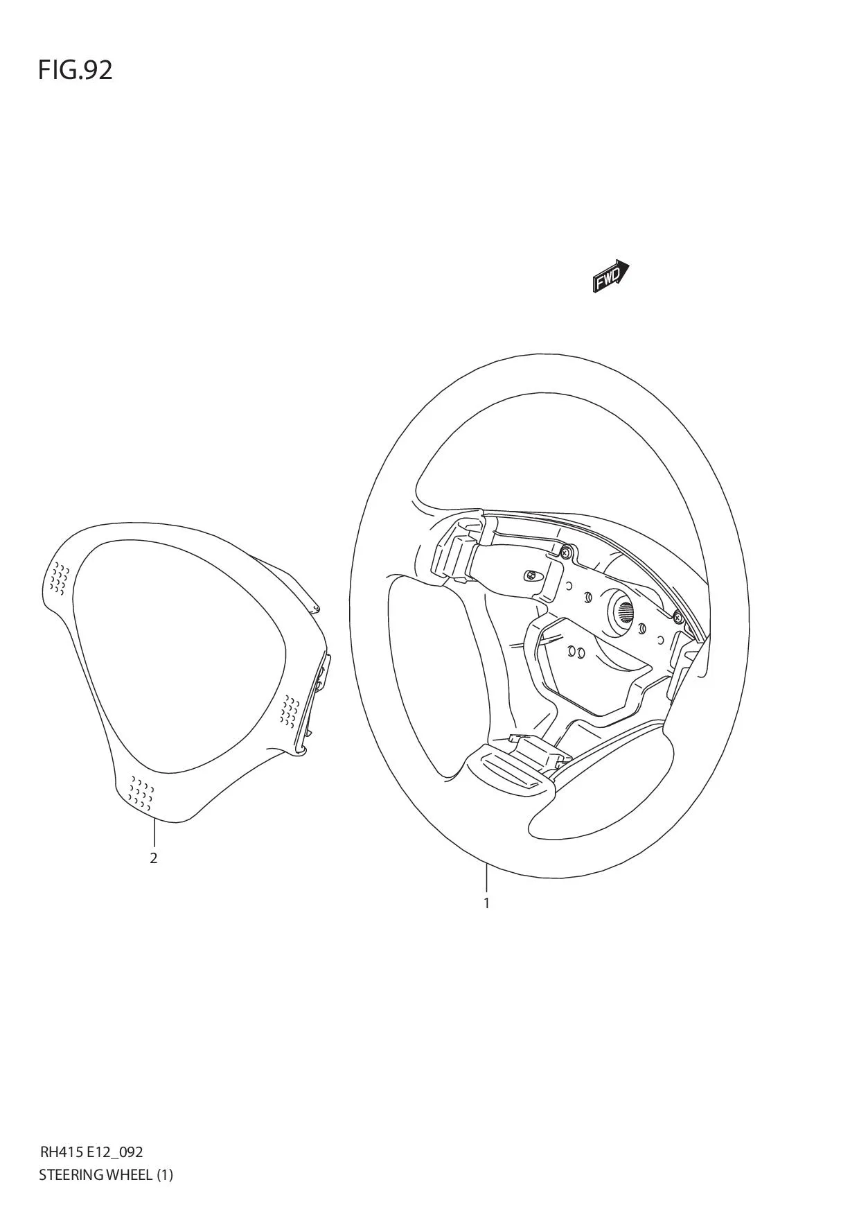 FIG.92 STEERING WHEEL (TYPE 1)