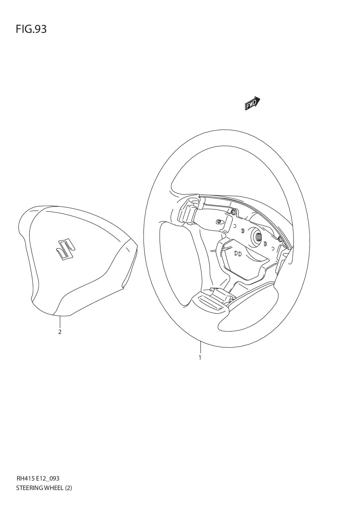 FIG.93 STEERING WHEEL (TYPE 2)