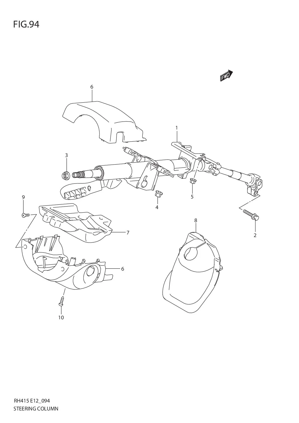 FIG.94 STEERING COLUMN
